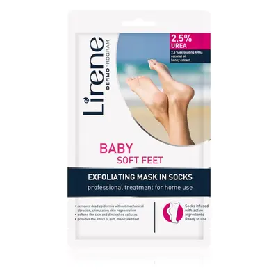 Lirene Foot Care exfoliating and moisturising foot mask for softer feet 2,5% Urea 1 pair