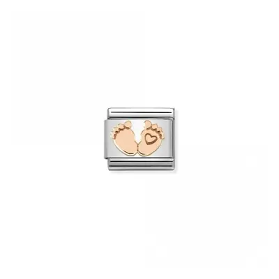 Classic Rose Gold Feet with Heart Friends & Family Charms