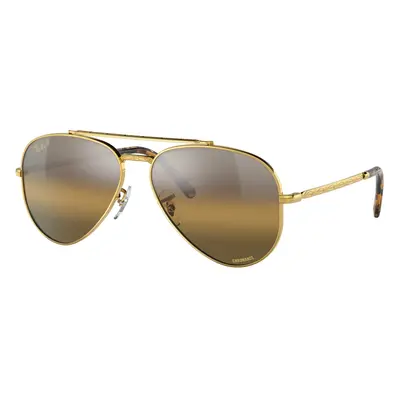 Ray - Ban RB3625 NEW AVIATOR 9196G5 Unisex Sunglasses Metal Gold Brown Pilot Polarized Shaded