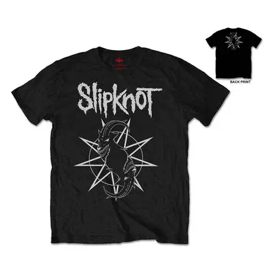 SLIPKNOT - GOAT STAR LOGO - T-Shirt Black (Back Print) - XXL