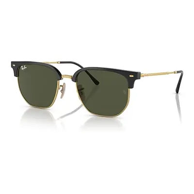 Ray - Ban RB4416 NEW CLUBMASTER 601/31 Unisex Sunglasses Injected Black Green Geometric Normal
