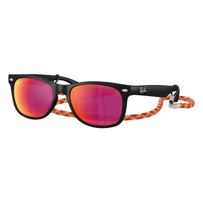 Ray - Ban RJ9052S JUNIOR NEW WAYFARER 70286Q Kid Sunglasses Nylon Black Brown Squared Mirrored