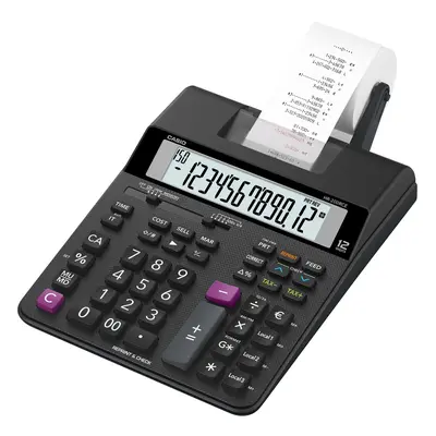 Casio HR-200RCE Printing Calculator Desktop Black HR-200RCE-W-EC
