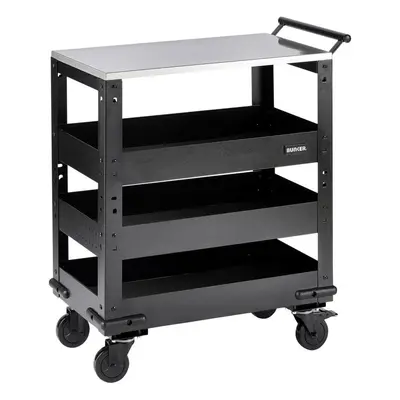 Bunker ® 3 Tier Trolley With Pull Handle And Stainless Steel Worktop 714Mm Pk 1 11585