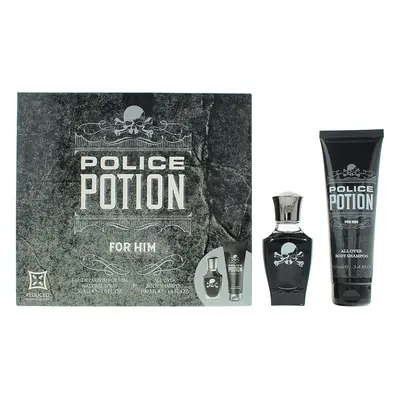 Police Potion For Him 2 Piece Gift Set: Eau De Parfum 30ml - Shower Gel 100ml