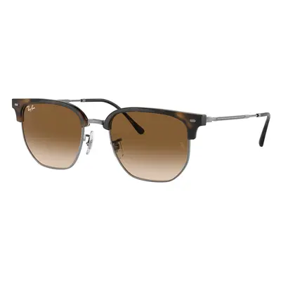 Ray - Ban RB4416 NEW CLUBMASTER 710/51 Unisex Sunglasses Acetate Turtle Brown Geometric Normal Shaded