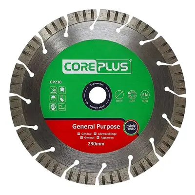 Coreplus CORDBGP230 230mm General-Purpose Hybrid Turbo Diamond Blade