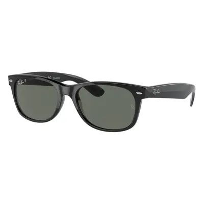 Ray - Ban RB2132 NEW WAYFARER 901/58 Unisex Sunglasses Injected Black Green Squared Polarized