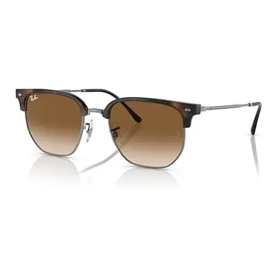 Ray - Ban RB4416 NEW CLUBMASTER 710/51 Unisex Sunglasses Acetate Turtle Brown Geometric Normal Shaded
