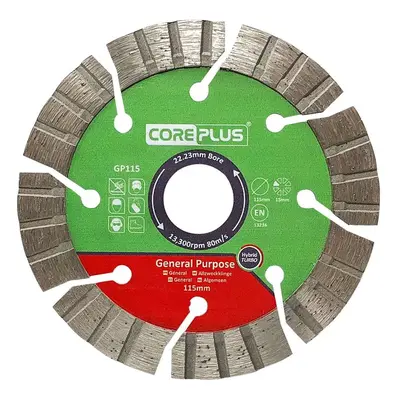 Coreplus CORDBGP115 115mm General-Purpose Hybrid Turbo Diamond Blade