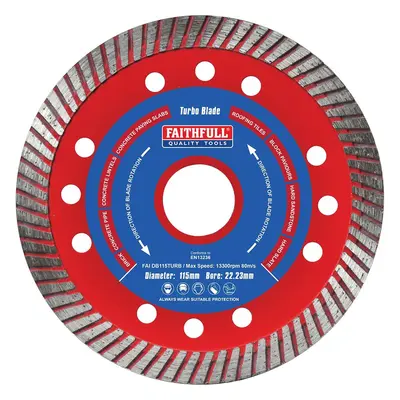 Faithfull GPT23022 Turbo Cut Diamond Blade 230 X 22Mm