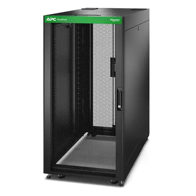 APC Easy Rack. 24U. Black. With Roof. Castors. Feet. 4 Brackets. and S