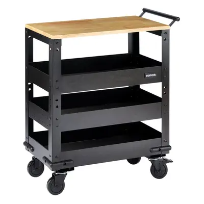 Bunker ® 3 Tier Trolley With Pull Handle And Hardwood Worktop 714Mm Pk 1 11495