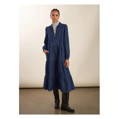 Cody Denim Midi Dress - 6 (UK Size 6) / Indigo