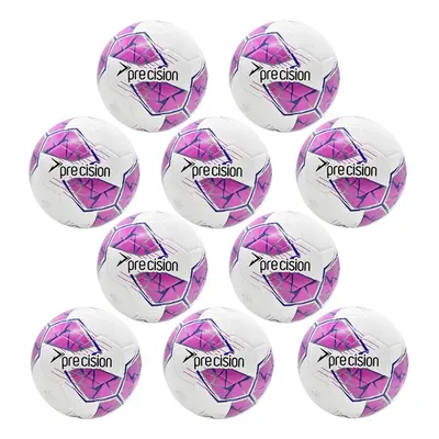 Bulk Buy Precision Fusion FIFA Training Footballs - / White/Pink/Purple/Grey / Pack of balls wit