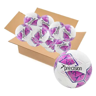 Bulk Buy Precision Fusion FIFA Training Footballs - / White/Pink/Purple/Grey / Box of balls with