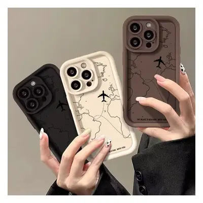 Airplane Route Phone Case For Samsung Galaxy S25 S24 S23 S22 Plus Ultra A55 A54 A35 A24 A25 A16 A15 A14 A13 S23FE S24FE Cover