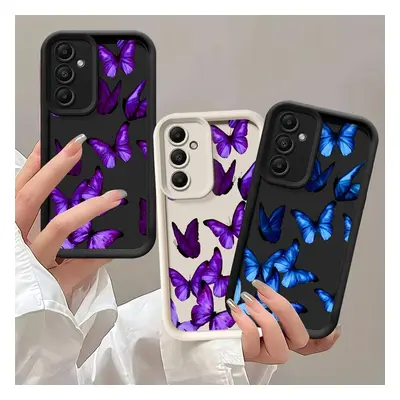 INS Retro Butterfly Phone Case For Samsung Galaxy A54 A24 A53 A16 A52s A22 A52 A73 A51 A13 A35 A34 A55 ShockProof Cover