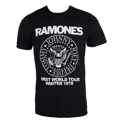 tričko pánské Ramones - First World Tour - Black - ROCK OFF