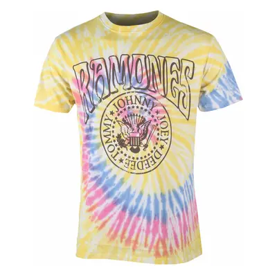 men's t-shirt Ramones - Crest Psych - YELLOW - BLACK - ROCK OFF