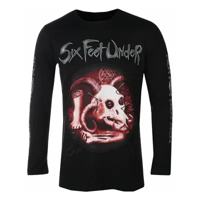 men's long-sleeved t-shirt SIX FEET UNDER - EURO TOUR - BLACK - PLASTIC HEAD