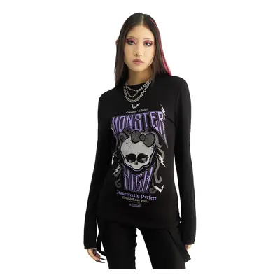 women's t-shirt with long sleeves KILLSTAR x MATTEL MONSTER HIGH - World Ghoul Tour - Black/Mult