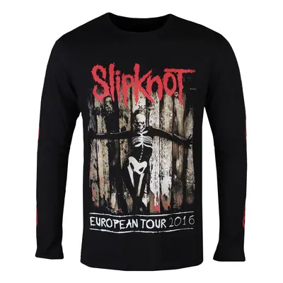 men's t-shirt with long sleeves Slipknot - Skeleton Flag - ROCK OFF