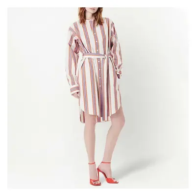 Red/Blue Stripe Cotton Shirt Dress