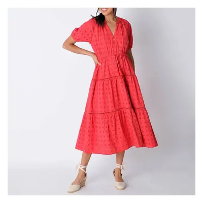 Red Brooks Cotton Dress