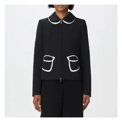 Black Contrast Stitch Jacket