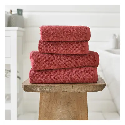 Romeo Luxury Textured Quik Dri 100% Cotton Bath Sheet Raspberry