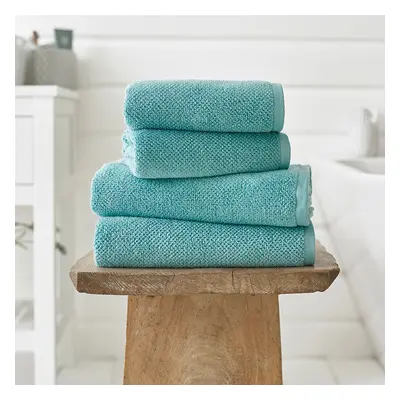 Romeo Luxury Textured Quik Dri 100% Cotton Bath Sheet Seafoam