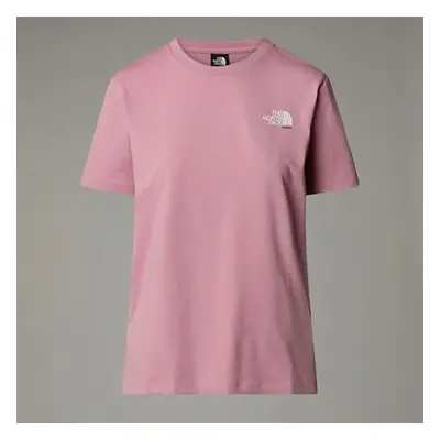 The North Face Women's France Redbox T-shirt Mauve -white Dune - Smokey Brown Size female