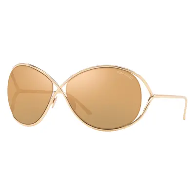Tom Ford Woman Sunglass Nicoletta - Frame color: Gold Pink, Lens color: Brown
