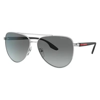 Prada Linea Rossa Man Sunglass PS 52WS - Frame color: Silver, Lens color: Grey Gradient