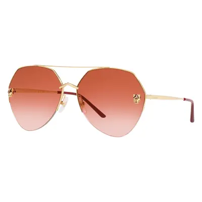 Cartier Woman Sunglass CT0355S - Frame color: Gold Shiny, Lens color: Red