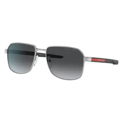 Prada Linea Rossa Man Sunglass PS 54WS - Frame color: Silver, Lens color: Polarized Grey Gradien