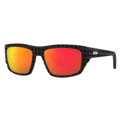 DIOR Man Sunglass Dior3D S1I Dm40127I - Frame color: Black Matte, Lens color: Red