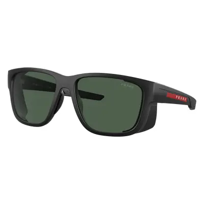 Prada Linea Rossa Man Sunglass PS 07WS - Frame color: Matte Black, Lens color: Dark Green