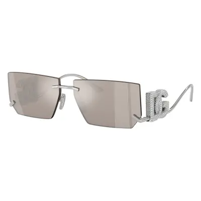 Dolce&Gabbana Woman Sunglass DG2304B - Frame color: Silver, Lens color: Clear Mirror Real Platin