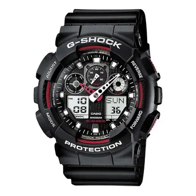 Casio GA-100-1A4ER G-Shock Chronograph Alarm Black Red Watch