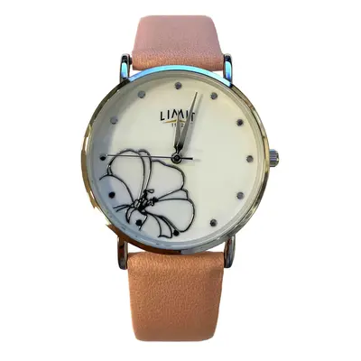 Limit 60133.73 Flower Detail White Dial / Pink Leather Watch