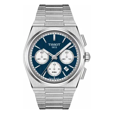 Tissot T1374271104100 PRX Auto Chrono Valjoux Blue Steel Watch