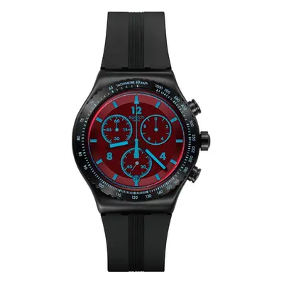 Swatch YVB417 CRIMSON MYSTIQUE (43mm) Black Red Solar Watch