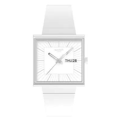 Swatch SO34W700 WHAT IF...ALLWHITE? (41.8mm) White Square Watch