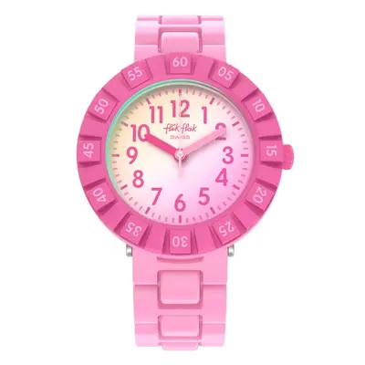 Flik Flak FCSP125 PINK SPLASH (36.7mm) White Solar Spectrum Watch