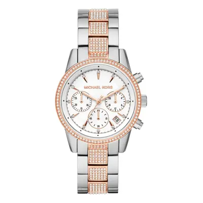 Michael Kors MK6651 Women's Ritz Two Tone Crystal Set Watch