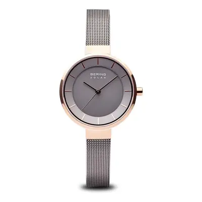 Bering Women's Solar Rose Gold Case, Stainless Watch