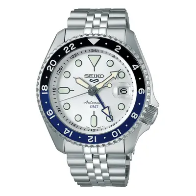 Seiko SSK033K1 Sports SKX GMT Sky Blue Silver Cloud Silver Watch