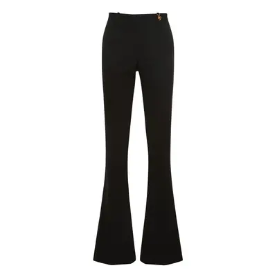 Versace | Women Wool Gabardine Flared Pants Black